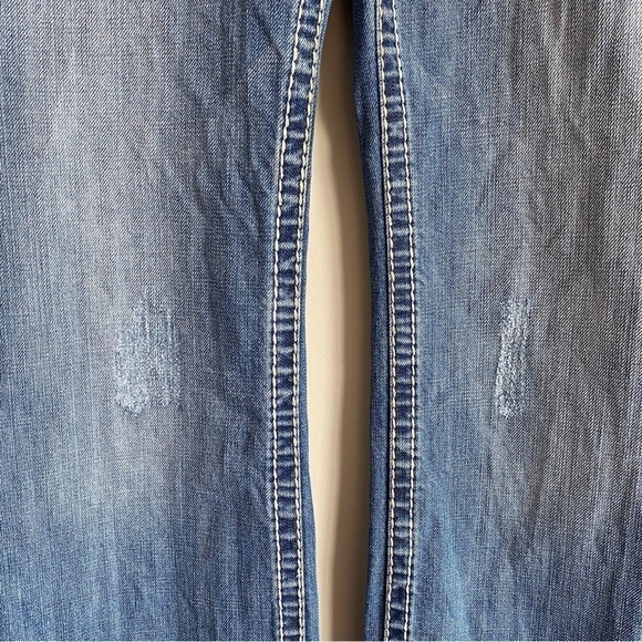 Rock & Roll Cowboy Double Barrel Relaxed Straight Leg Jeans Mens 33X36 - Picture 8 of 14